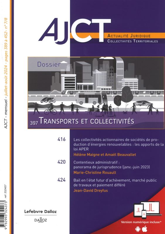 ACTUALITES JURIDIQUE COLLECTIVITES TERRITORIALES