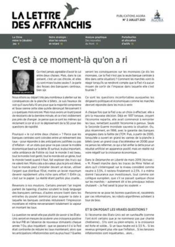 LETTRE DES AFFRANCHIS - newsletter