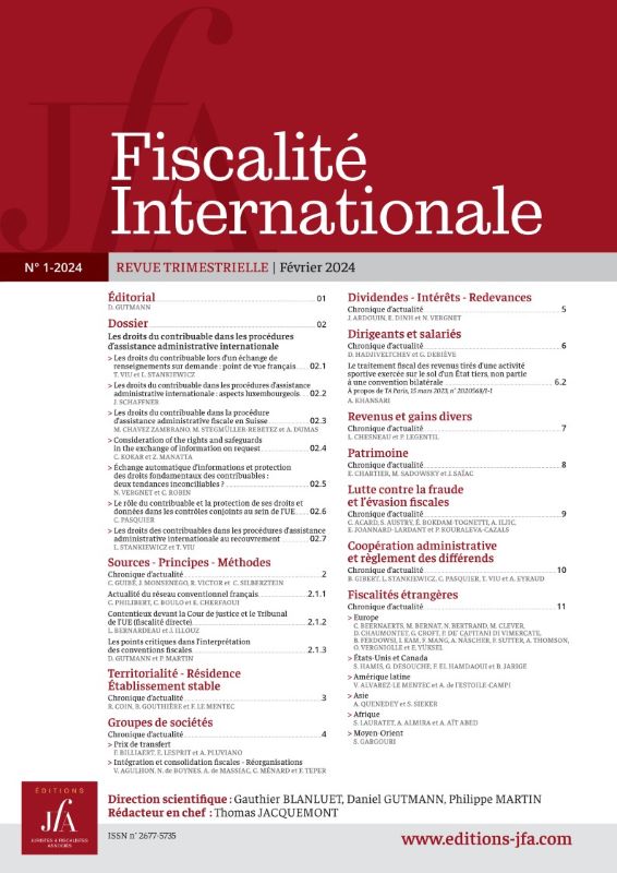 FISCALITE INTERNATIONALE