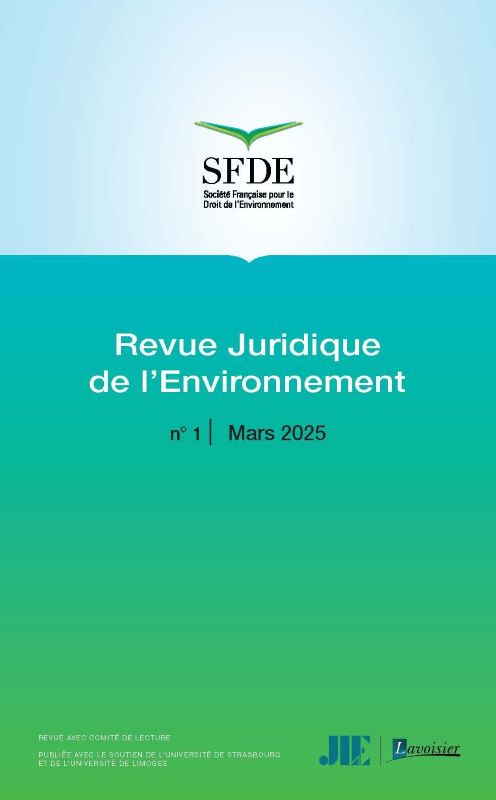 REVUE JURIDIQUE DE L'ENVIRONNEMENT